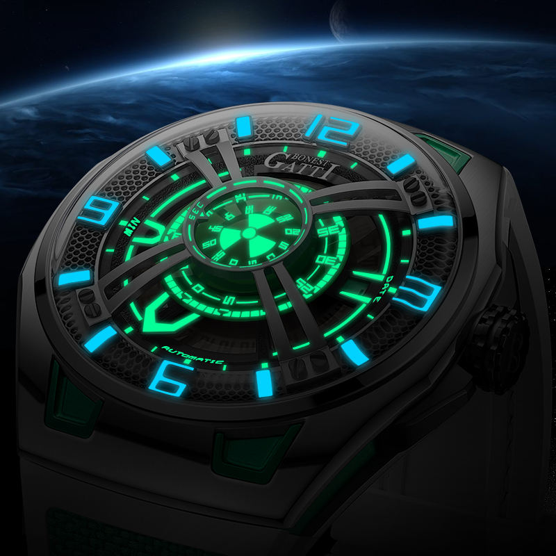 BONEST GATTI Unique Design Auto Date Fashion Men Luxury Automatic Mechanical Watches BG5803