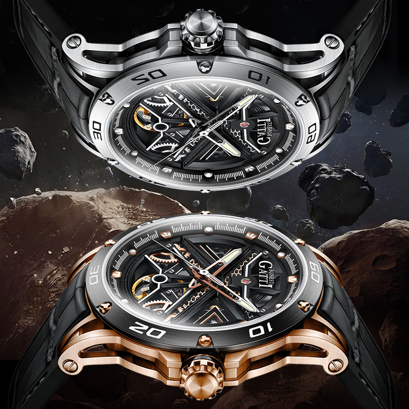 BONEST GATTI Men Stainless Steel Case Fashion Wrist Watch Original Brand Automatic Mechanical Watch BG4601