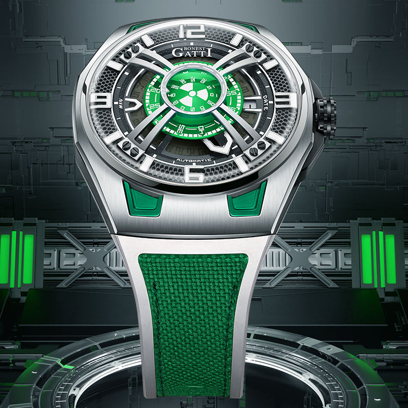 BONEST GATTI Unique Design Auto Date Fashion Men Luxury Automatic Mechanical Watches BG5803