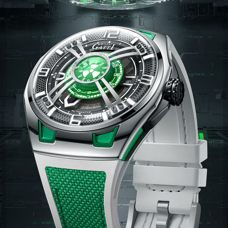 BONEST GATTI Unique Design Auto Date Fashion Men Luxury Automatic Mechanical Watches BG5803