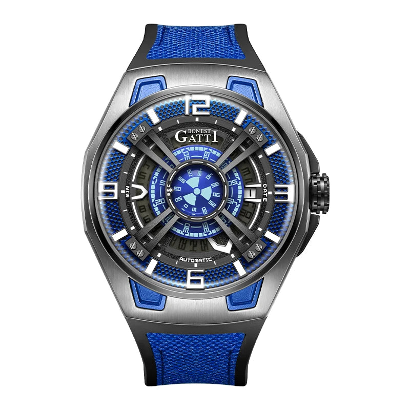 BONEST GATTI Unique Design Auto Date Fashion Men Luxury Automatic Mechanical Watches BG5803