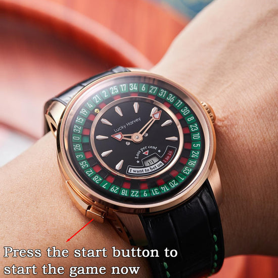 Player Series Gold European Roulette Automatic Watch Lucky Harvey TIMEMASTER