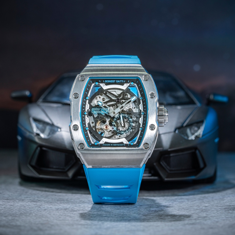 BONEST GATTI 2021 New Hot Sale Luxury Fashion Men Watch Automatic Mechanical Watch BG9901-A1 [BLUE GRAY]