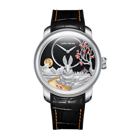 【Limited Edition 588pcs】Silver Rabbit Automatic Watch Chinese New Year 2023 Luminous Lucky Harvey