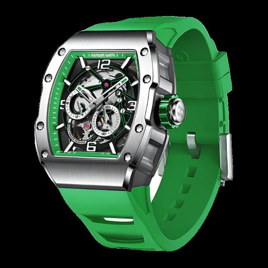 BONEST GATTI Men Watch Luxury Fashion Waterproof Steel Case Automatic Mechanical Movement Watch BG9903-A3 [GREEN]
