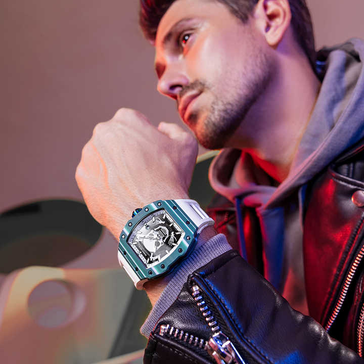 BONEST GATTI Good Performance Carbon Fiber Luxury case 5 ATM Waterproof Men Luminous Watch BG9908-A1