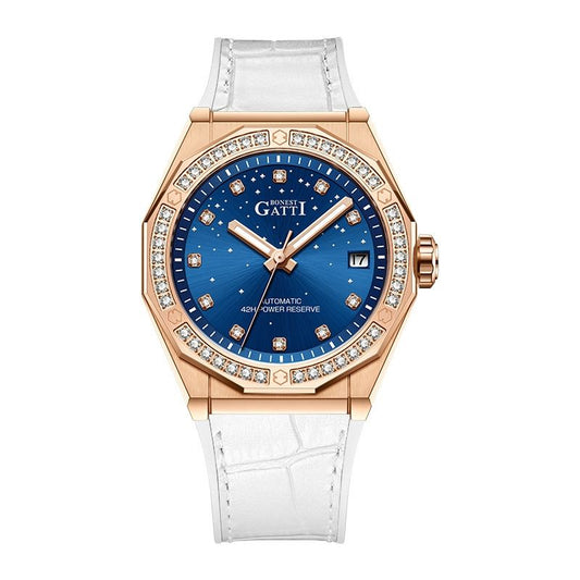 BONEST GATTI 2021 Latest Original Automatic Mechanical Watch for Lady Leather Strap Hollow Out Watch BG8902
