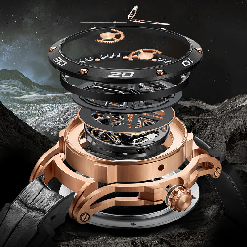 BONEST GATTI Men Stainless Steel Case Fashion Wrist Watch Original Brand Automatic Mechanical Watch BG4601