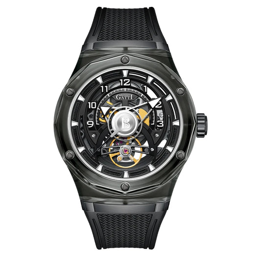 BONEST GATTI High Quality Men Luxury Refined Sapphire Watch case Transparent Luminous Automatic Mechanical Watch for Men BG6003