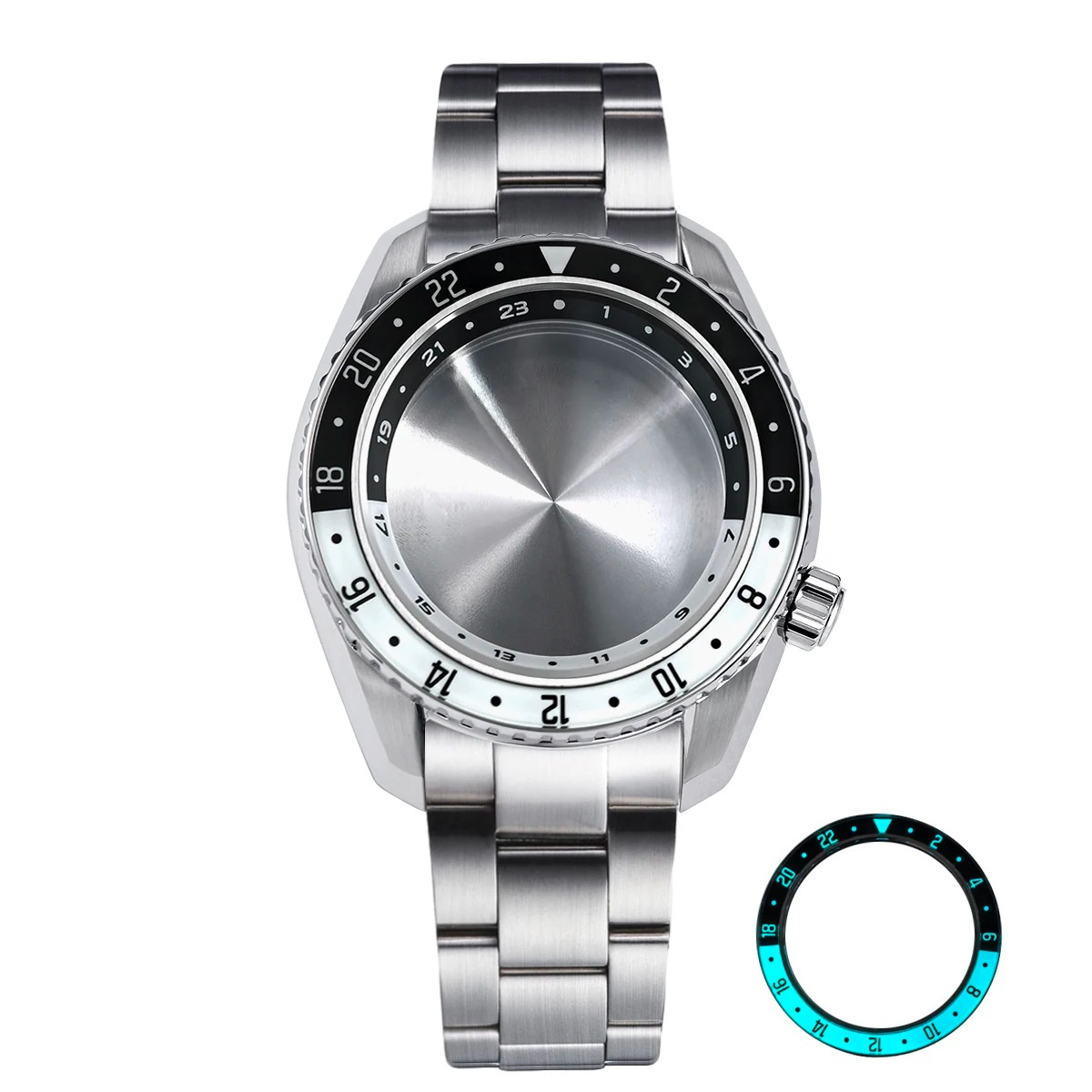 DWC05 Stainless Steel 42mm Case High-quality Sapphire Glass Bezel Blue Lume Diving