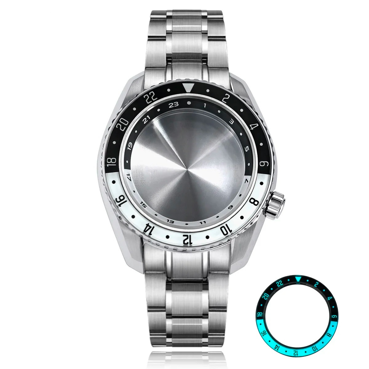DWC05 Stainless Steel 42mm Case High-quality Sapphire Glass Bezel Blue Lume Diving