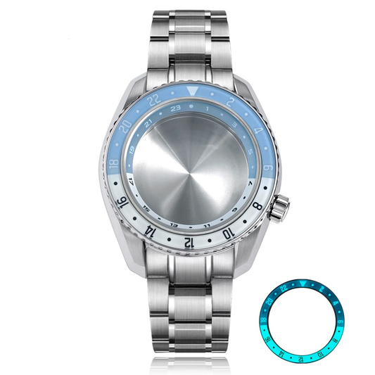 DWC08 Stainless Steel 42mm Case High-quality Sapphire Glass Bezel Blue Lume Diving